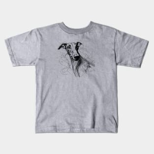 Greyhound ballpoint pen drawing Kids T-Shirt